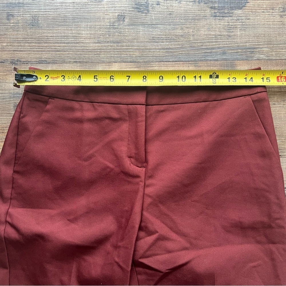 Express Columnist Womens Fitted Rust Ankle Mid Rise Dress Pants Sz 2R NWT - Picture 2 of 9